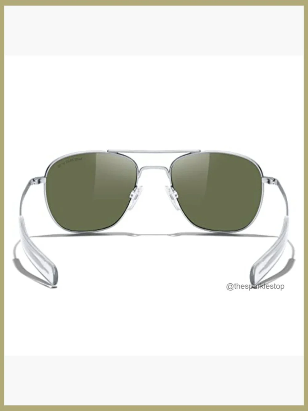 Metal Frame Polarized Sunglasses Aviator Military Style Square